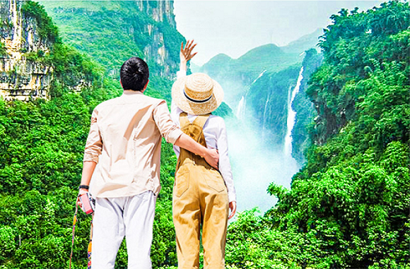 德天跨国瀑布•鹅泉•通灵大峡谷2天1晚纯玩游【2人-8人小团】